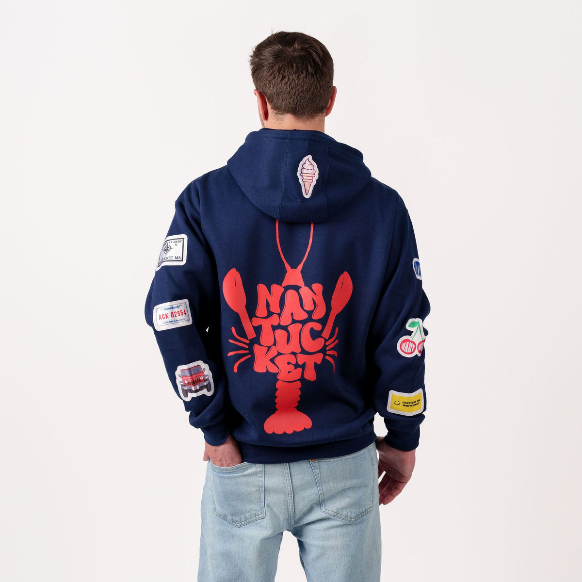 鬼*歯様 MASU 21AW SAILOR HOOD MONOGRAM BLOU nantucket-lobster-hoodie-