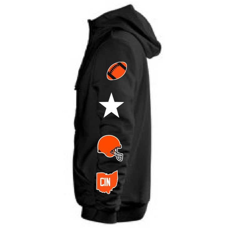 Cincinnati Black Hoodie