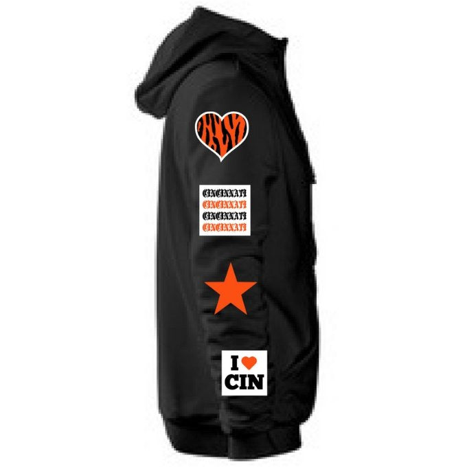 Cincinnati Black Hoodie
