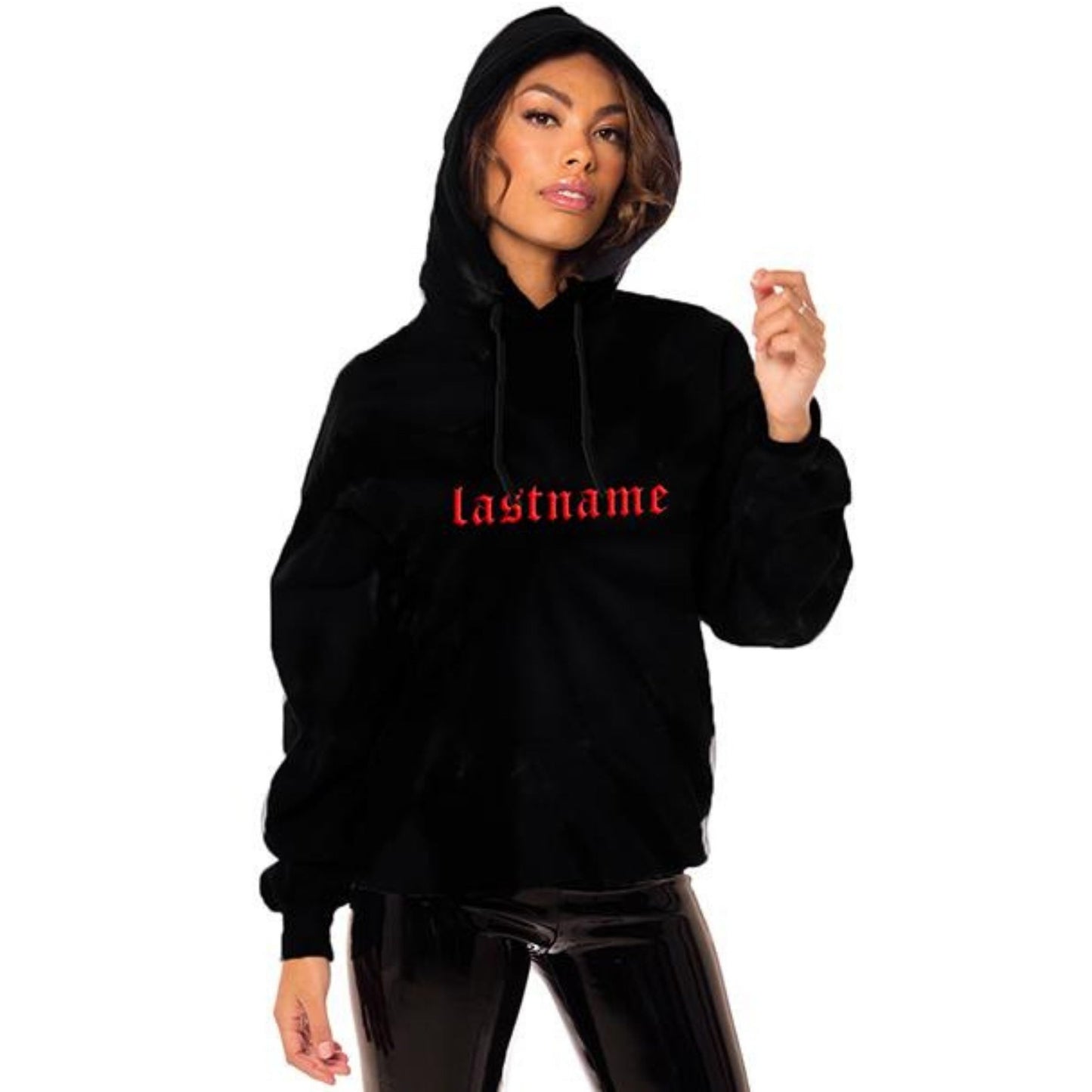 Embroidered Gothic Hoodie