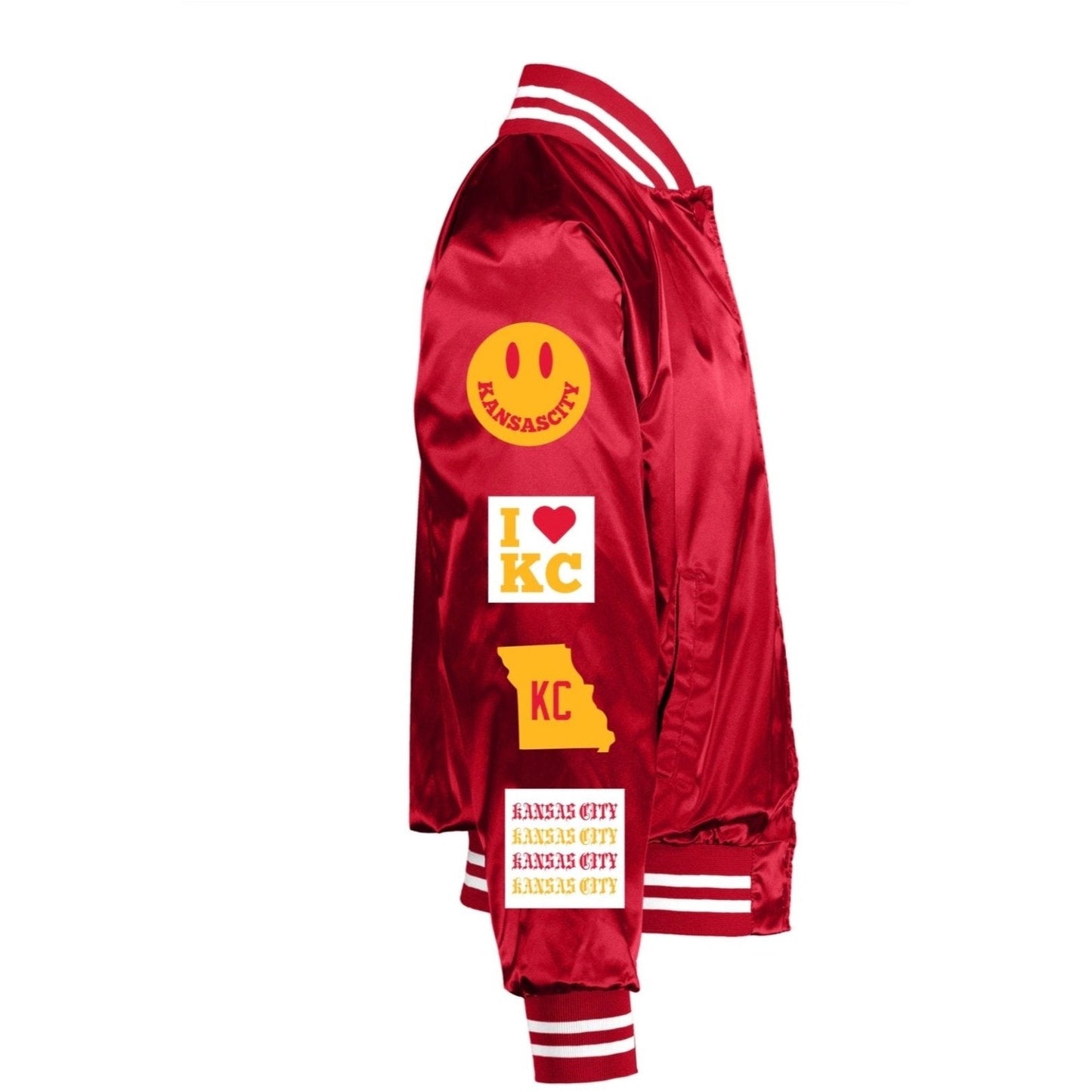 Kansas City Red Satin Bomber