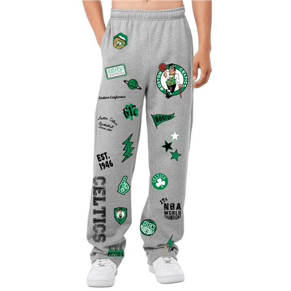 Boston Celtics Scatter Scrapbook Sweats - BROdenim