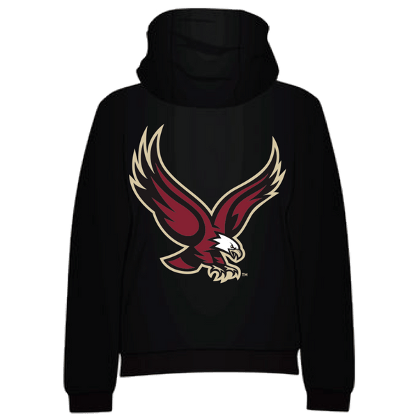 Boston College Pre - Patched Black Hoodie (Eagle Back) - BROdenim