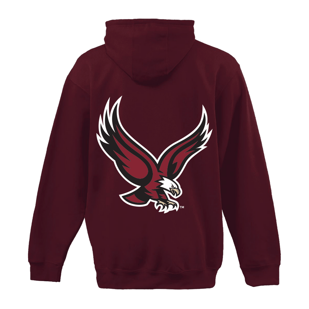 Boston College Pre - Patched Maroon Hoodie (Eagle Back) - BROdenim