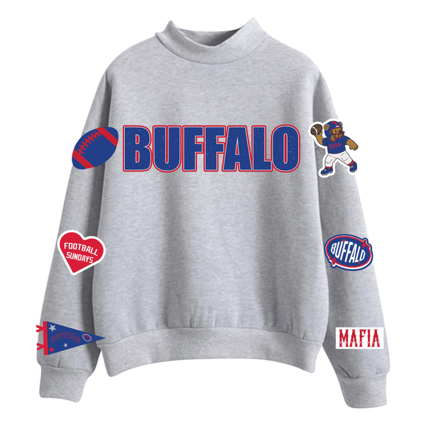 Buffalo Football Mock - Neck Fleece - BROdenim