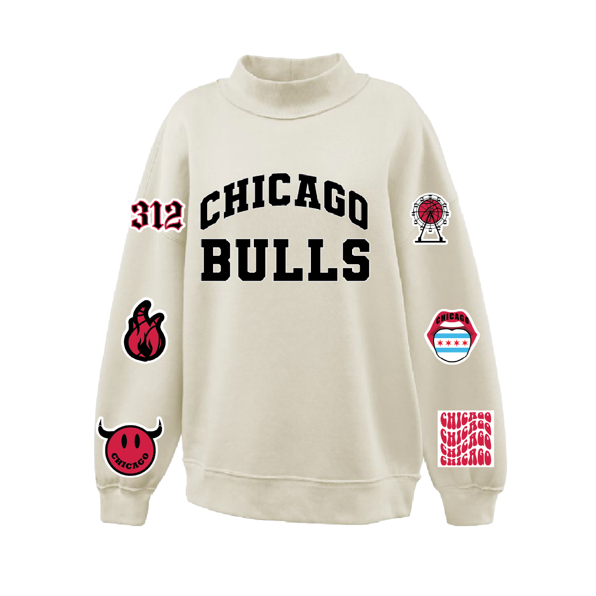 Chicago Bulls Mockneck