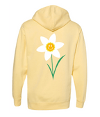 Daffodil Flower Smiley Hoodie - BROdenim