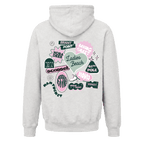 Nantucket Pink & Green Sticker Hoodie - BROdenim