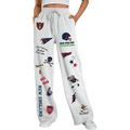 New England Football Scatter Scrapbook Straight Leg Sweatpants - BROdenim