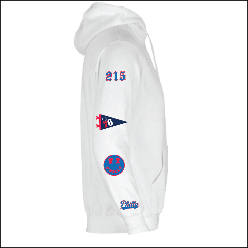 Philadelphia 76ers White Hoodie - BROdenim