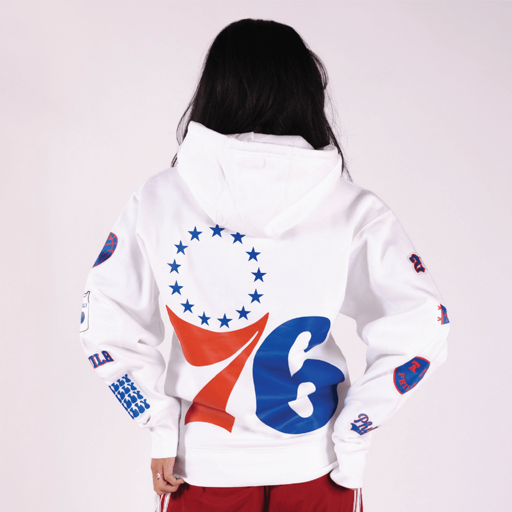 Philadelphia 76ers White Hoodie - BROdenim