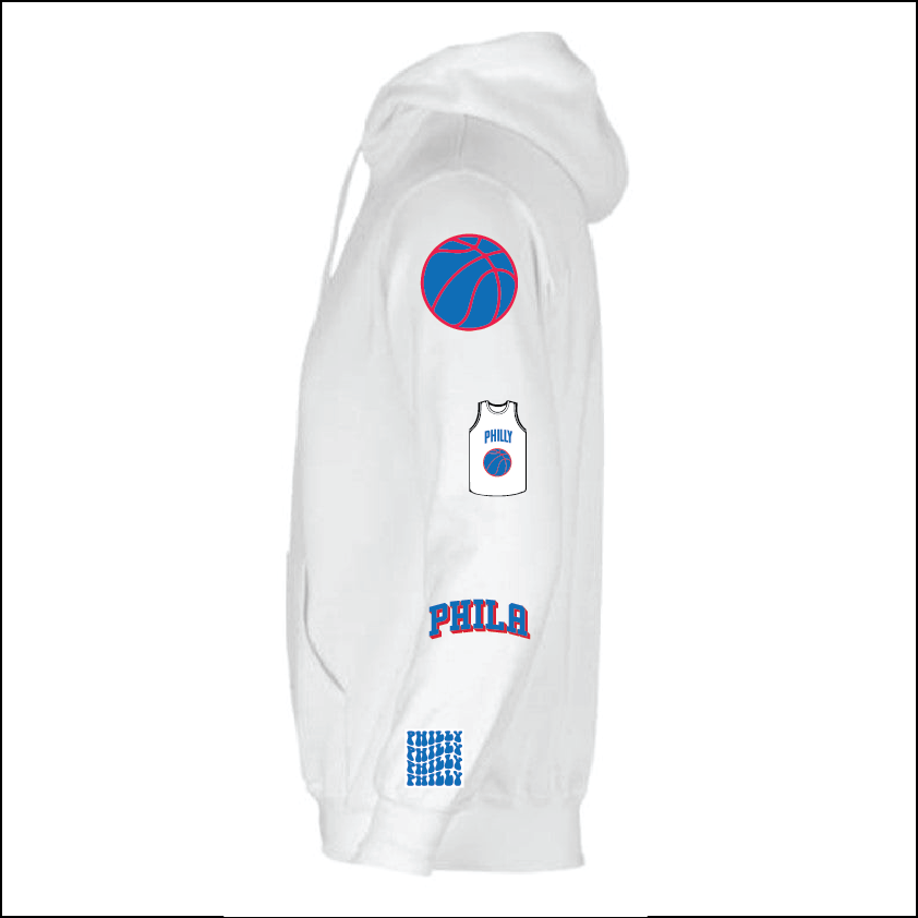 Philadelphia 76ers White Hoodie - BROdenim