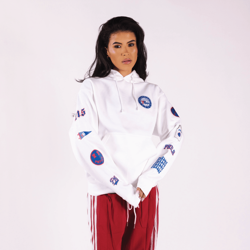 Philadelphia 76ers White Hoodie - BROdenim