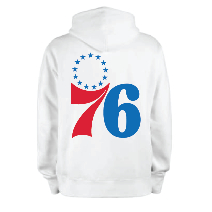 Philadelphia 76ers White Hoodie - BROdenim