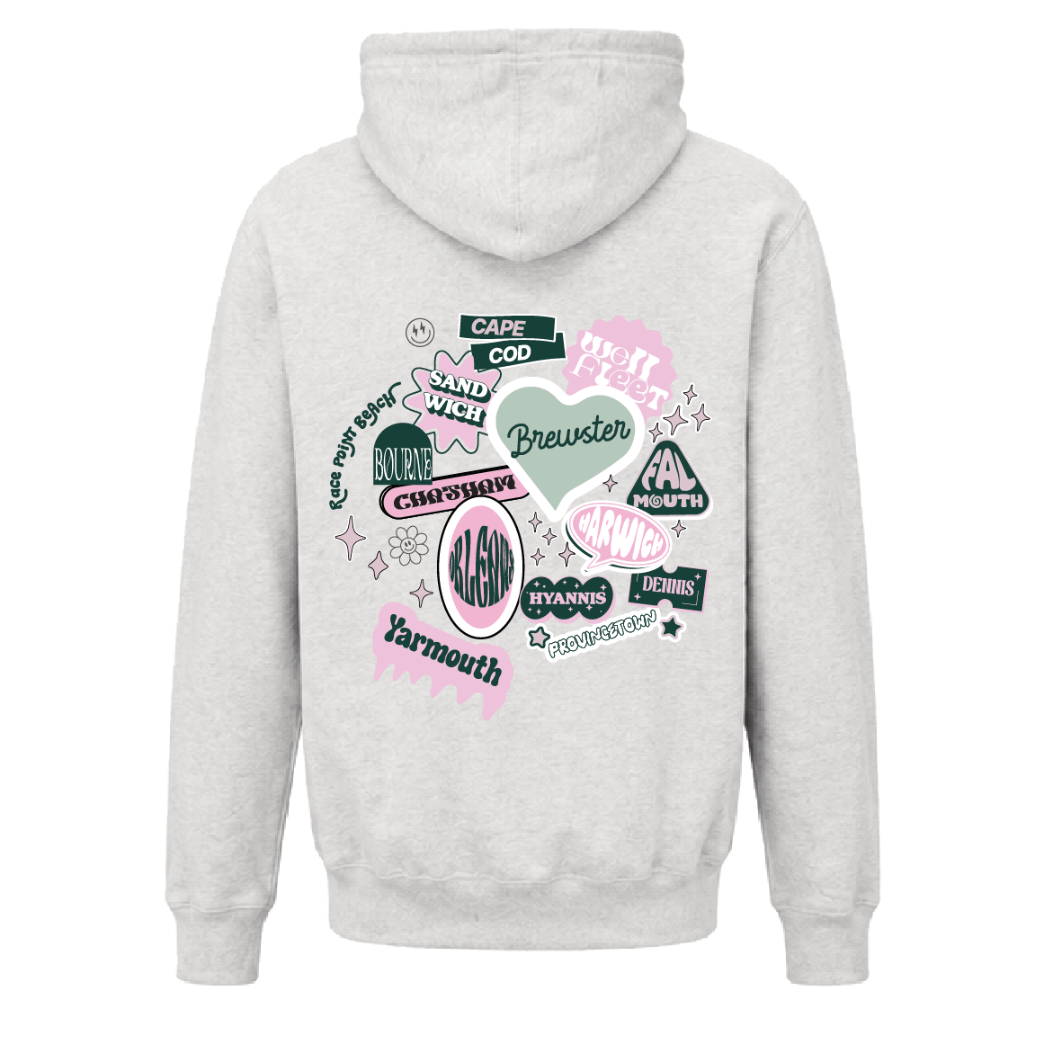 Pink & Green Cape Cod Sticker - BROdenim