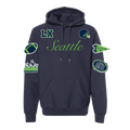 Seattle Football Cursive Swirl Hoodie - BROdenim