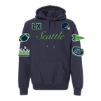 Seattle Football Cursive Swirl Hoodie - BROdenim