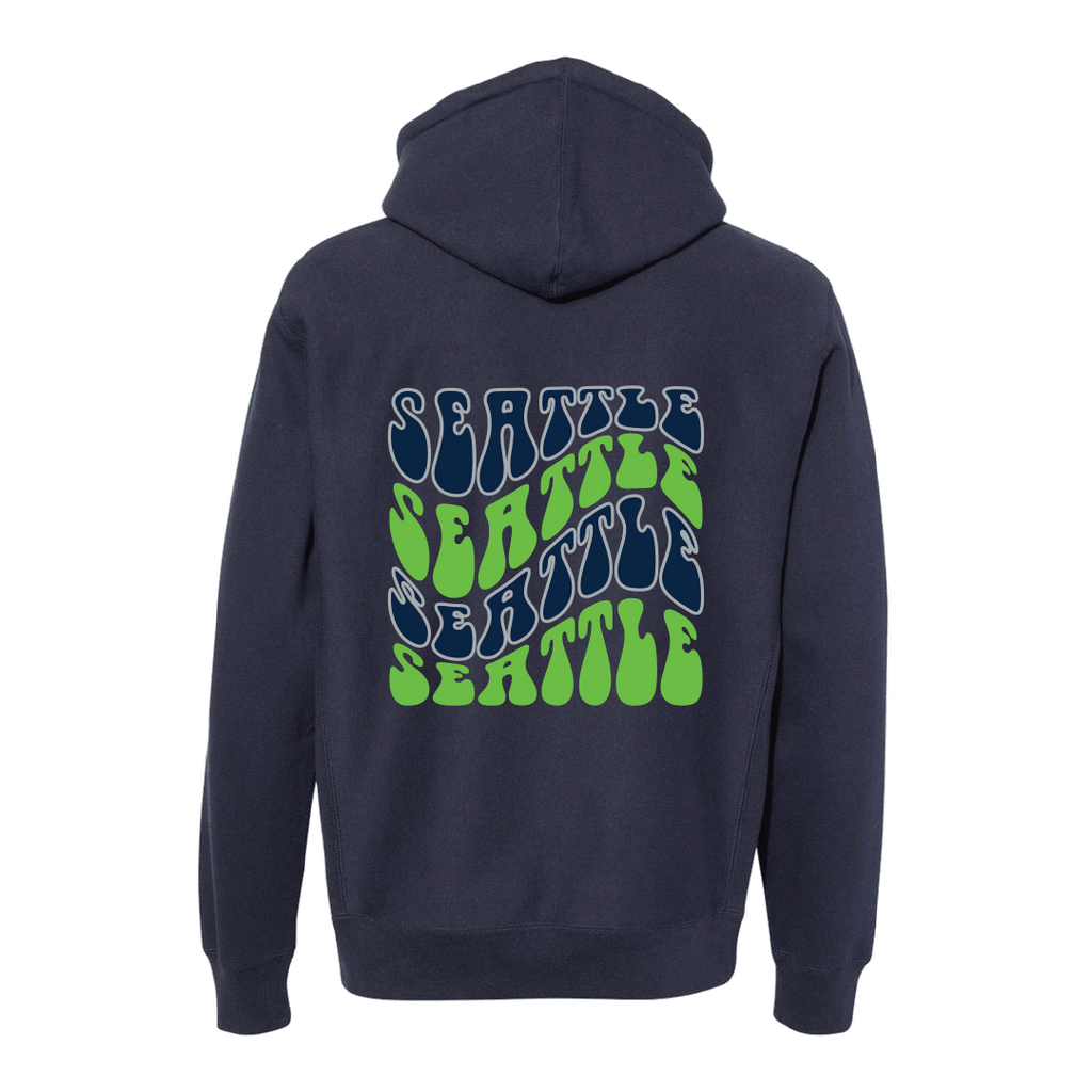 Seattle Football Cursive Swirl Hoodie - BROdenim