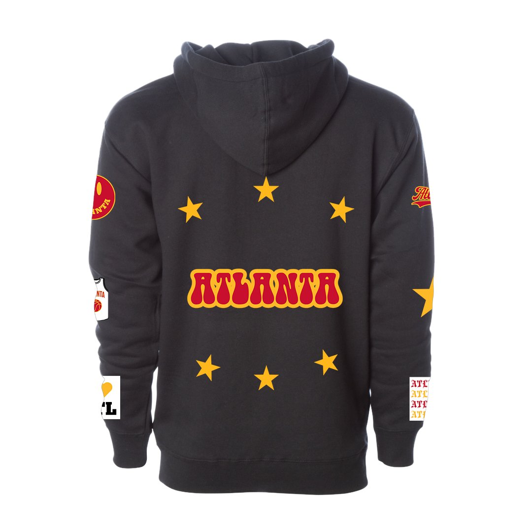 Atlanta College Style Hoodie Sweatshirt - Unisex Pullover, Printed In USA - View #4