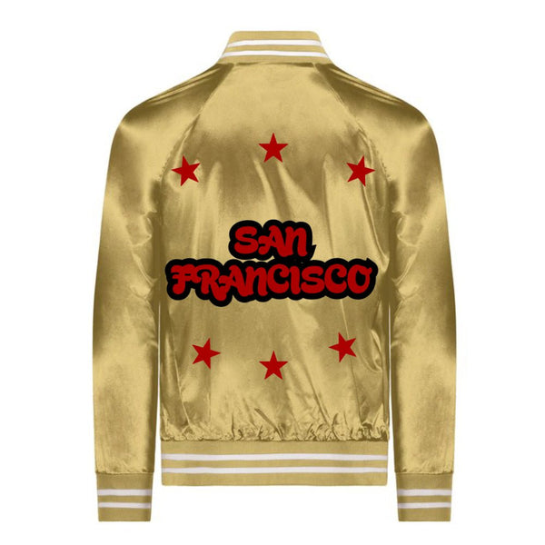 San Francisco Gold Satin Playoff Bomber - BROdenim