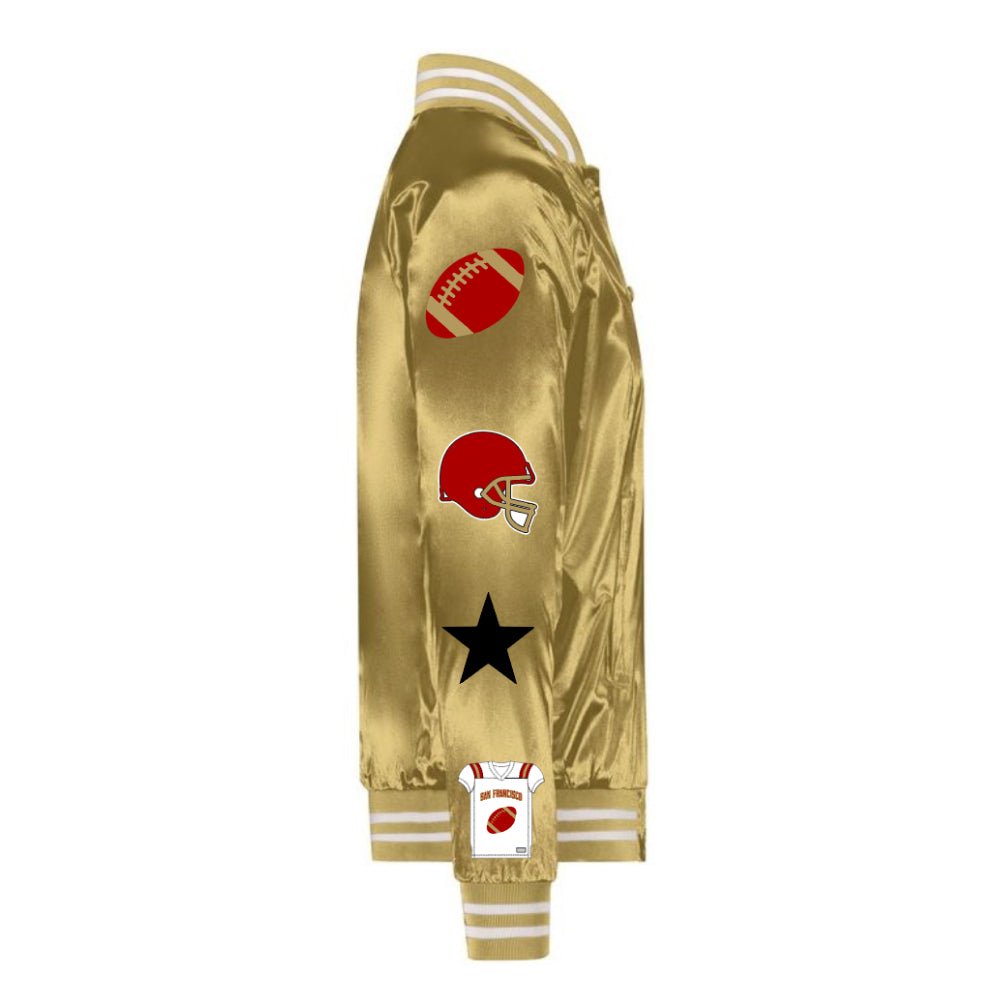 San Francisco Gold Satin Playoff Bomber - BROdenim